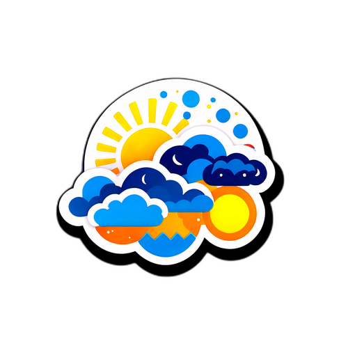 Minimalist na Sticker ng Panahon