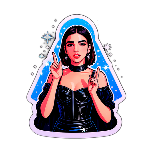 Escena festiva de un concierto de Dua Lipa