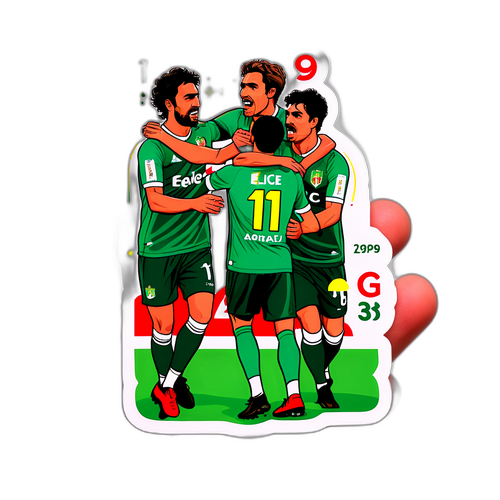 Наклейка з моментами матчу Атлетік – Ельче