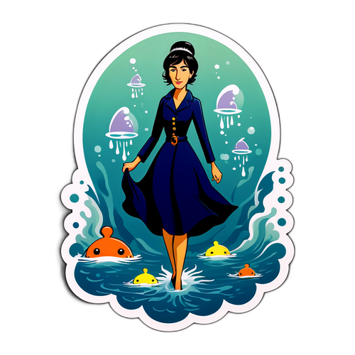 Eventyrlig klistermærke med Ghislaine Maxwell