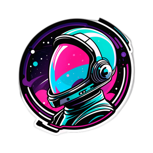 未來科技宇航員貼紙