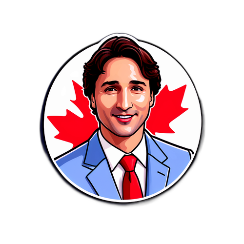 Eleganter Aufkleber mit kanadischen Symbolen