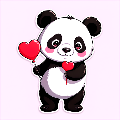 Heart-Melting Pandas: Discover Why This Adorable Sticker Will Brighten Your Day!