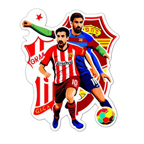 สติ๊กเกอร์การแข่งขัน Girona vs Barcelona