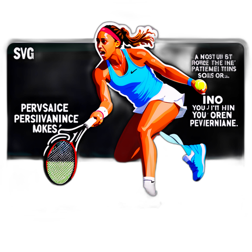 Madison Keys w akcji z hasłem motywacyjnym