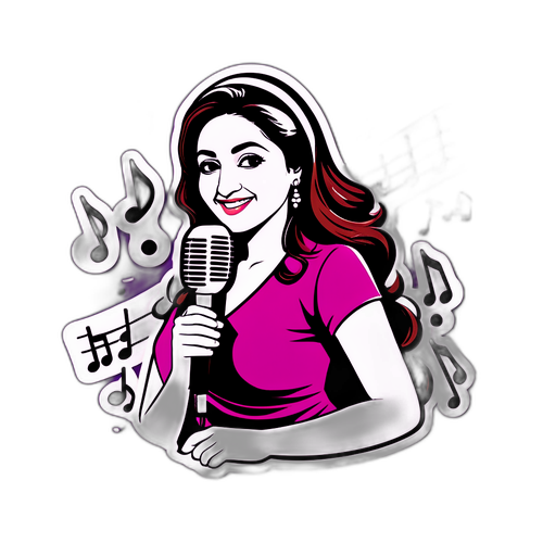 Sticker van Shefali Jariwala met Microfoon