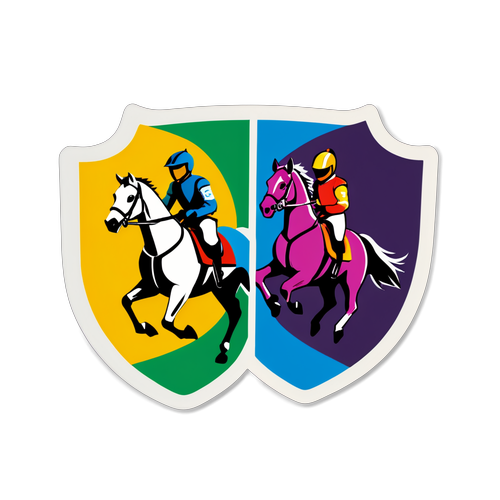 騎士與小馬競賽貼紙設計