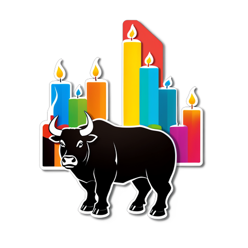 Stock Market Bull and Bear Sticker