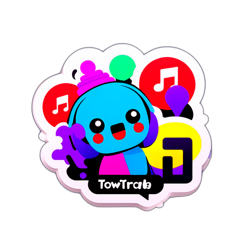 Fargerik YouTube Wrapped Klistremerke