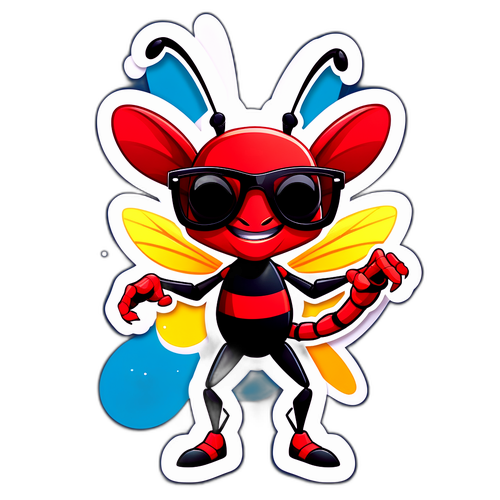 Funky klistermärke för 'Ant Wan'