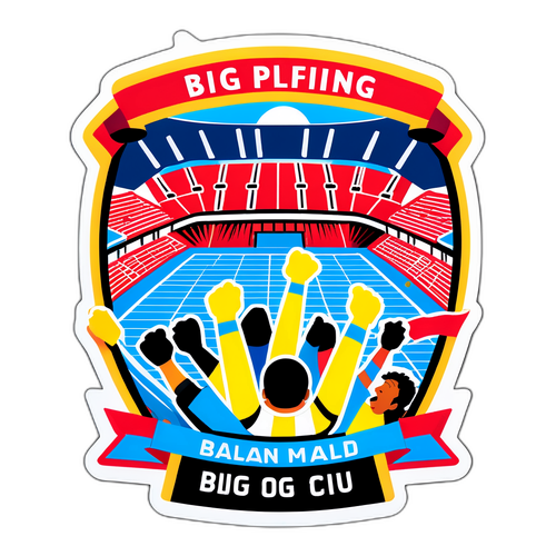 Reka Bentuk Stiker Stadium Bola Sepak