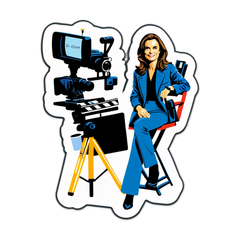 Lena Olin: Filmmaking Queen – Enchanting Sticker That Captures the Magic of Cinema!