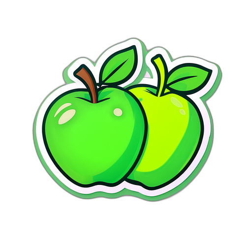 绿色苹果和青柠