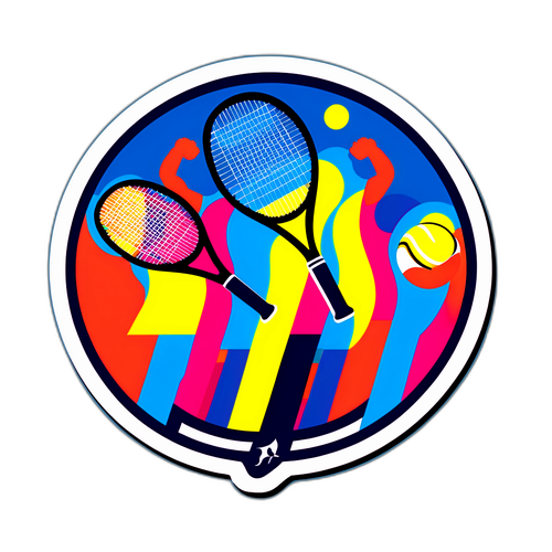 Stiker Merayakan US Open