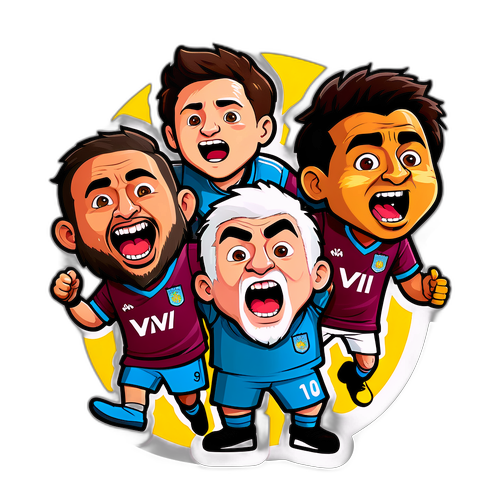 Masayang Kartun ng Wolves at Aston Villa Fans