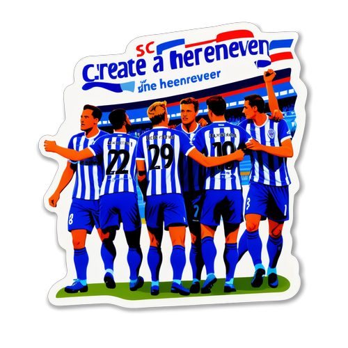 Sticker met SC Heerenveen spelers in actie