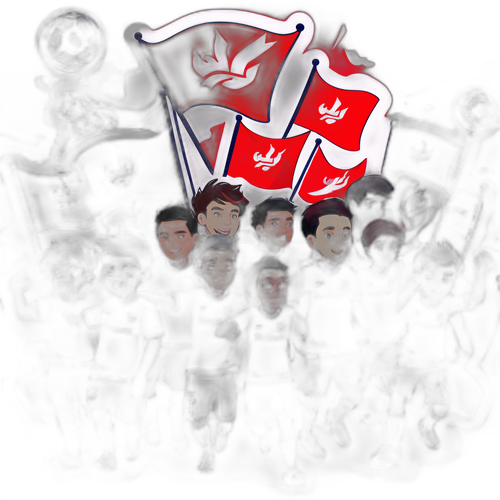 Estudiantes animados con pancartas y banderas durante un partido del Independiente