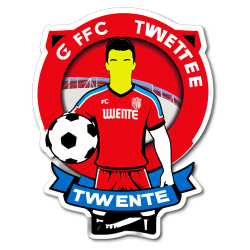 Sportieve Sticker voor FC Twente