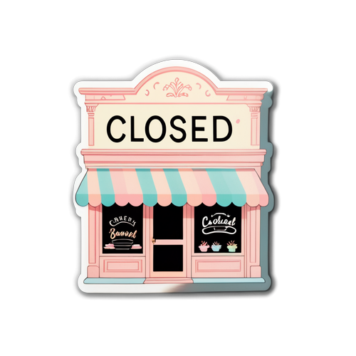 Nostalgic Storefront Sticker