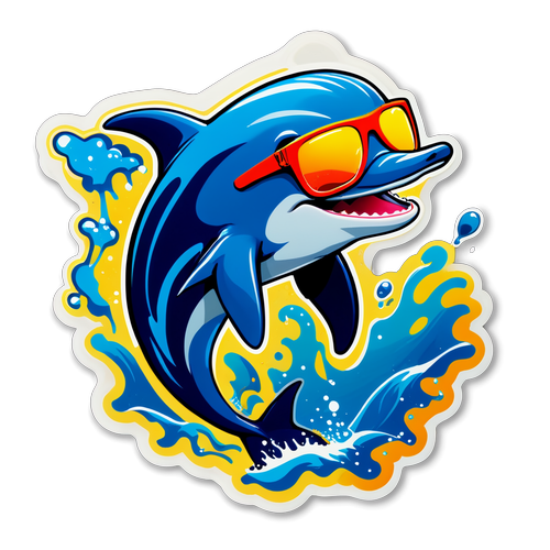 Catch the Wave of Excitement: Dive into the "Miami Dolphins Pride" with This Sunny Sticker!