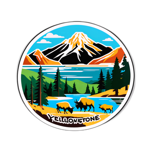 Nálepka z Yellowstone