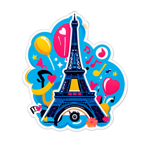 Adesivo de Festa Parisiense