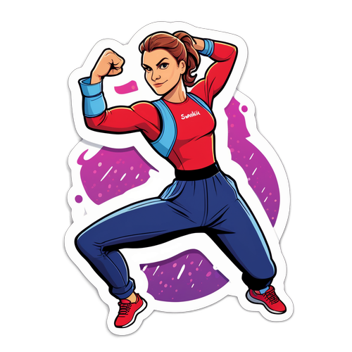 Sticker einer starken, selbstbewussten Frau