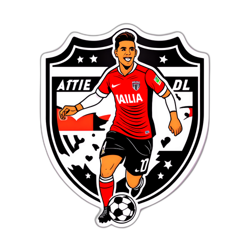 Ilustração de Jogador de Futebol em Ação