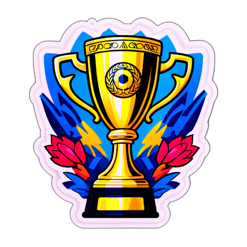 Sticker mit künstlerischer Darstellung des Copa-Pokals