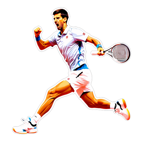 Sticker ni Novak Djokovic sa Paglalaro