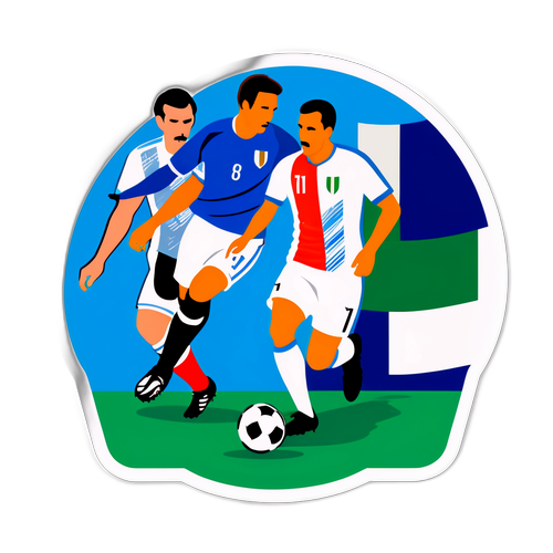 Papan Keterangan Momen Sepak Bola Ikonik dari Italia dan Estonia