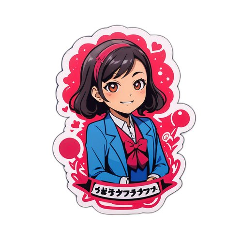 おしゃれなステッカー:秋川珠輝のキャッチフレーズ