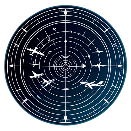 ייצוג אמנותי של מסך רדאר טיסה