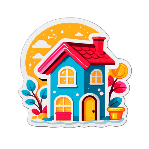 Biểu tượng ngôi nhà với lãi suất thấp