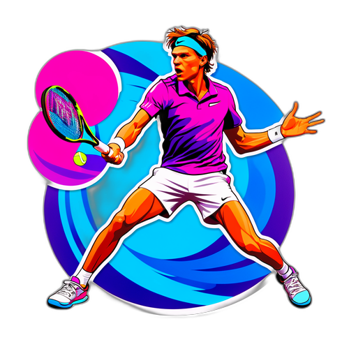 Sticker tematic de tenis cu Jannik Sinner