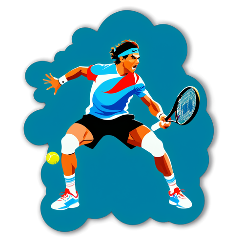 Energi Tanpa Henti! Sticker Rafael Nadal yang Menginspirasi untuk Semangat Sukan Anda!