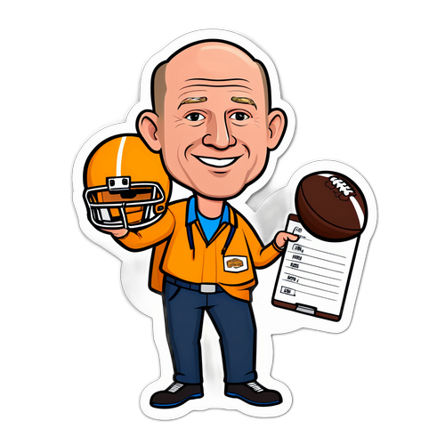 Caricature of a Football Coach