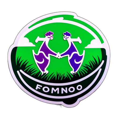 Fiorentina och Como Fotboll Sticker