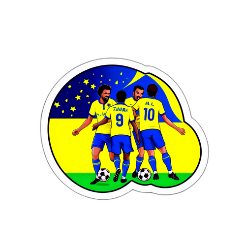 Masayang Sticker ng Labanan ng Football