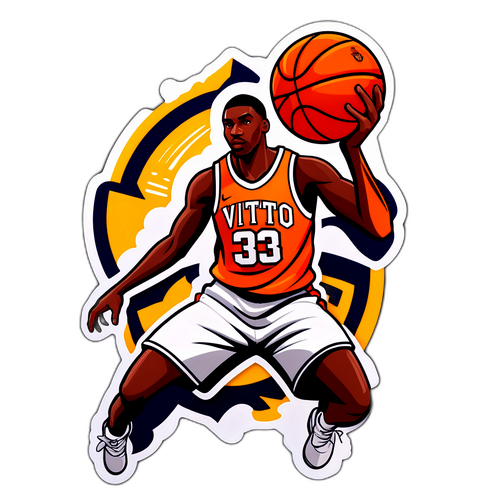 Vitto Brown'ın Basketbol Performansını Sembolize Eden Stilize Tasarım