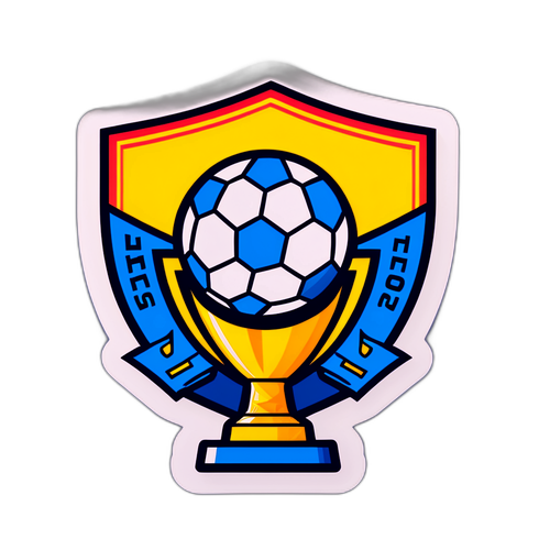 Дизайн наклейки для конференції ліги, що відображає футбольну атмосферу