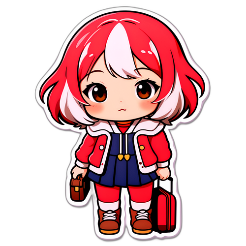 かわいいキャラクターの旅のデザイン