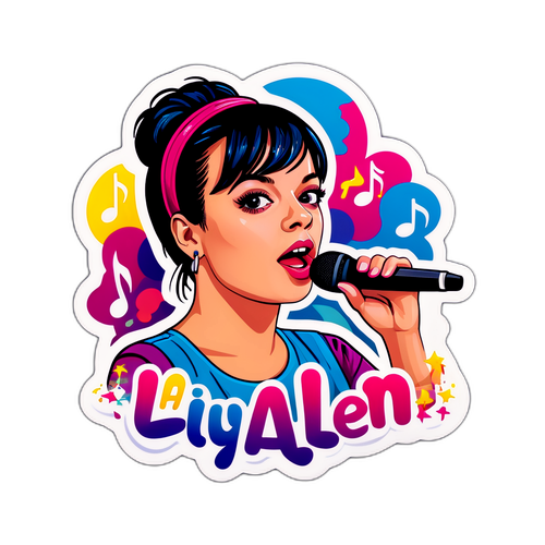 Autocollant de Lily Allen en concert