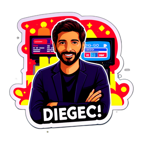 Diego Leuco en el Estudio de Televisión