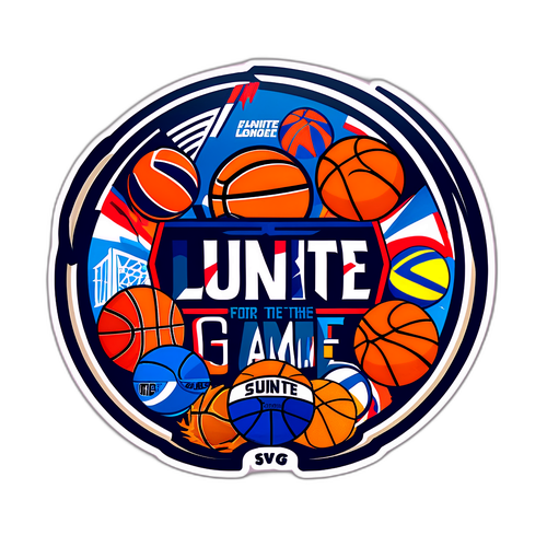 מדבקת הליגה האירופית עם לוגואים של קבוצות כדורסל