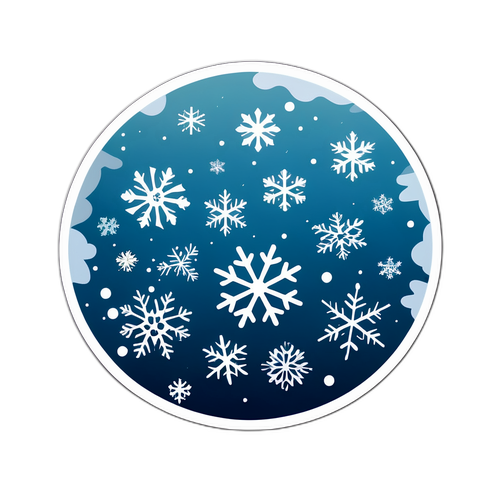 Nhãn dán nhạc Giáng sinh với không khí mùa đông