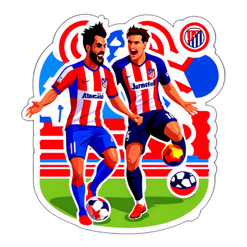 מדבקת ריגוש מהיריבות של אתלטיקו מדריד ואספריול