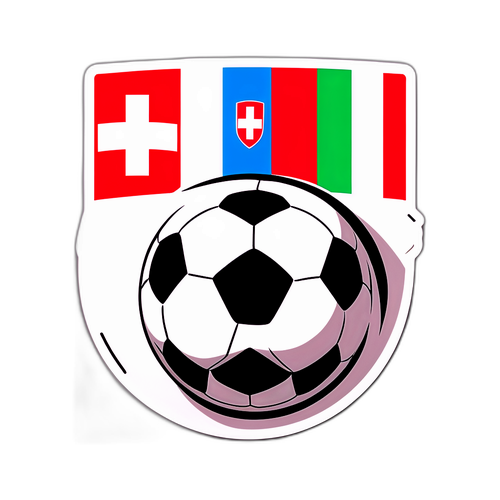 Pemadanan Bendera Switzerland dan Slovenia dengan Bola Sepak