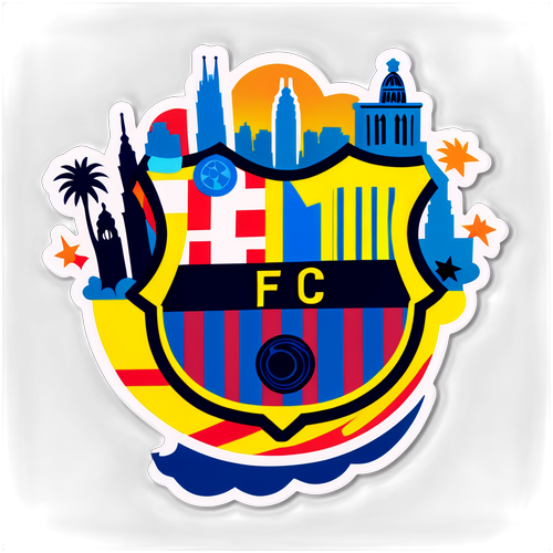 Oplev Barcelona: Fortryllende Fans og Det Legendariske FC Barcelona-Logo!