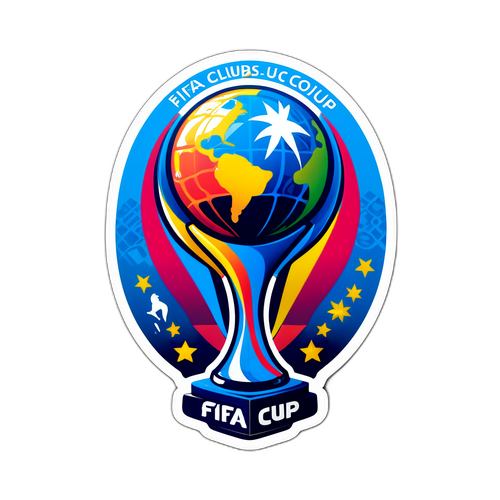 Pelekat Piala Dunia Kelab FIFA yang Berwarna-warni